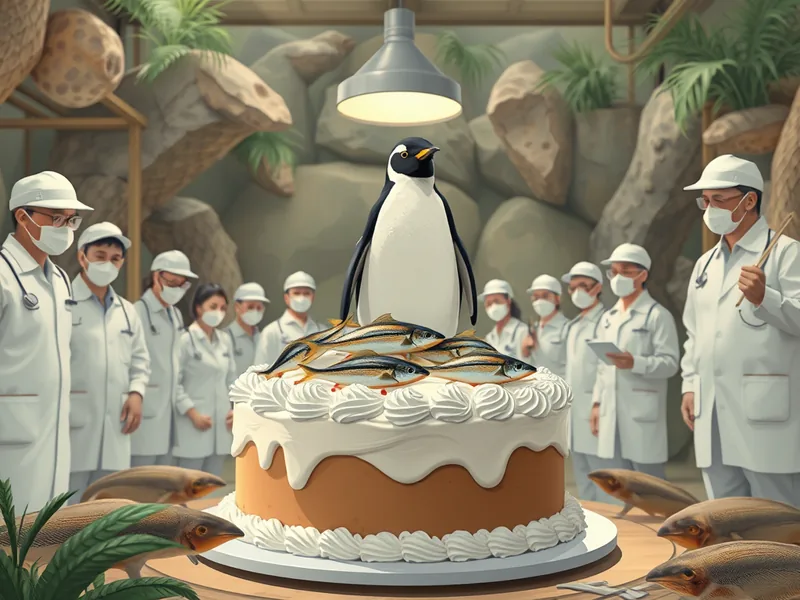 World’s Oldest Penguin Celebrates 38th Birthday with Fish-Topped Cake