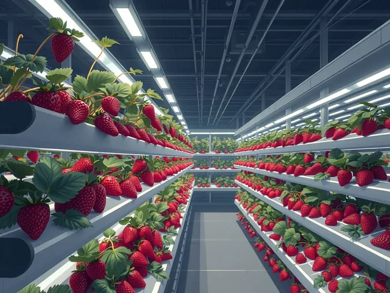 World’s First Vertical Strawberry Farm Harnesses AI to Enhance Sustainable Agriculture